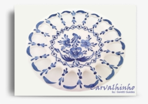 Lace Blue Dish - Circle #4170163