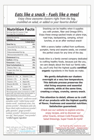 Foods Alive - Foods Alive - Organic Flax Crackers Italian Zest - #4170402