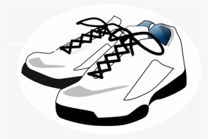 Sneakers Shoes White Tennis - Shoes With Laces Clipart #4170767