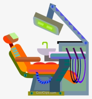 Dentist Chair Royalty Free Vector Clip Art Illustration - Dentist Wall Clock #4171415