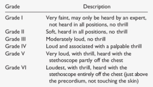 Levine's Grading Of Heart Murmur - Grades Of Murmur Of The Heart #4171524