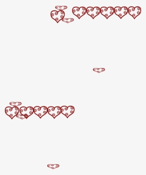 Row Of Hearts - Red Love Swirl Heart Bib #4171721