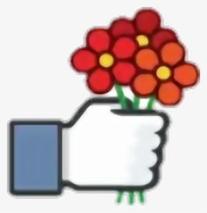 Facebook Like Mao Hand Curtir Flower Flor - Likes Stickers #4171795
