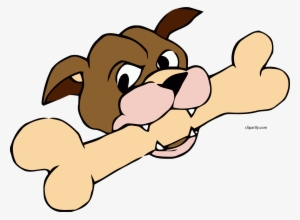 Dog Mouth Bone Clipart Png - Dog With A Bone Clipart #4172416