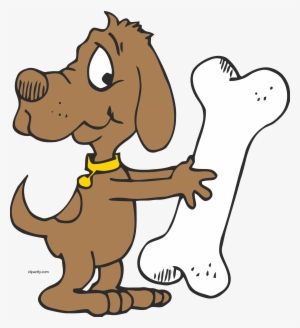 Dog With A Seriously Large Bone Clipart Png - Fun Dogs Shower Curtain #4172532