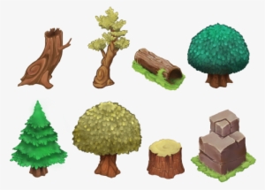Isometric Forest - Tree Cartoon Top Down #4172672