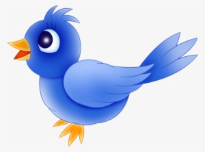Blue Clipart Baby Bird - Baby Blue Bird Cartoon #4173949
