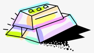 Vector Illustration Of Precious Metal Gold Bar, Gold - Clip Art #4174024