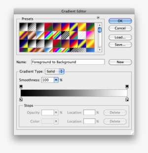 Foreground To Background Gradient Editor Dialog - Photoshop Using Color Gradient #4174068
