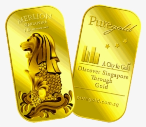 Gold Numismatic Puregold Merlion Gold Bar - Goldheart Gold Bar #4174409