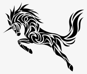 Car Stickers - Unicorn Black And White Art #4174691