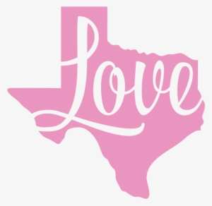 Texas Love Pink Car Decal - Pink Texas #4174741