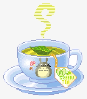 Pixel And Kawaii Image - Green Tea Pixel Art #4175518