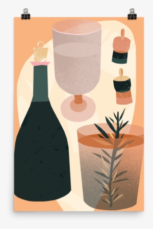 Bottle And Corks Print - Bottle #4176102