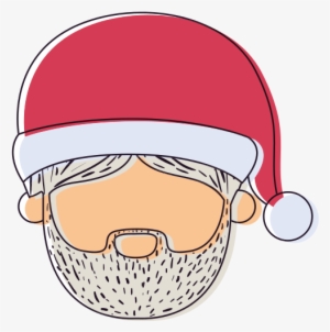 Clip Black And White Santa Claus Man Icons - Santa Close Kawaii #4176782