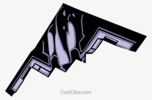 Stealth Bomber Royalty Free Vector Clip Art Illustration - Stealth Vector Png #4178486