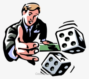 Man Rolling The Dice/risk Royalty Free Vector Clip - Cartoon Man Rolling Dice #4178788