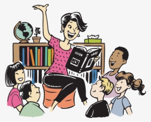 Women In Front Of A Bookcase Reading To Children - Community Reading #4178952