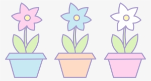 Flowerpots Clipart Different Flower - Cute Flower In Pot Transparent #4179292