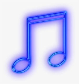 Ftestickers Music Musicnote Neon Blue Glowing #4179567
