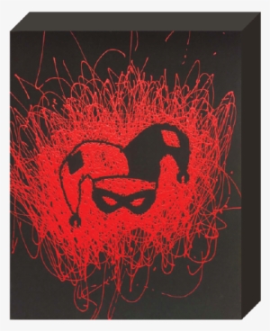 Dc Comics, Paint Splatter Canvas, "harley Quinn" Face - Frame Harley Quinn Painting #4179959