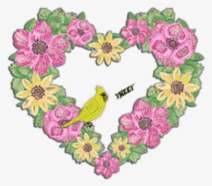 Floral Heart Wreath Heart Wreath With Cardinal Heart - Wreath #4180689