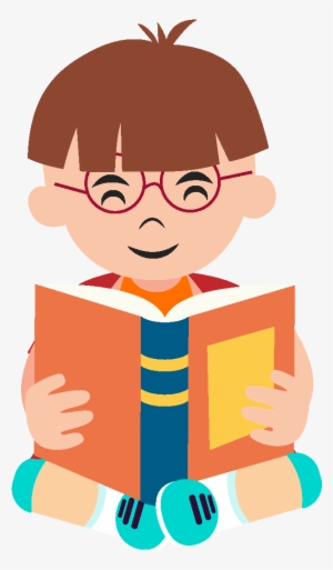 Cartoon Boy Learning Reading Elements - Cartoon #4180852