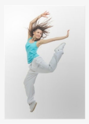Modern Slim Hip-hop Style Teenage Girl Jumping Dancing - Dancer Dancing #4181560