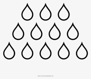 Drops Coloring Page - Line Art #4181922
