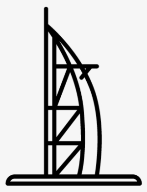 Dubai Burj Al Arab Vector - Burj Al Arab Outline #4182402