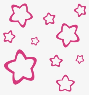 Pegatina Hello Kitty Estrellas Vinilo - Estrellas Fucsia Png #4182580