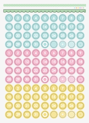 Circle Number Stickers Number Dot Stickers Soft Write - Number Sticker For Planners #4183028