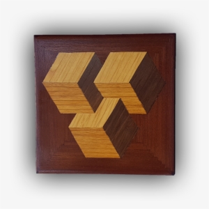 067 3 Superimposed Cubes - Plywood #4183459