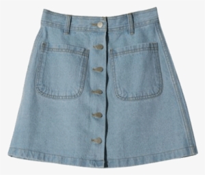 High Waist Denim Pocket Mini Skirt - Skirt #4184034