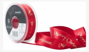 Berisfords 25 Mm Merry Christmas Ribbon, Red #4184210