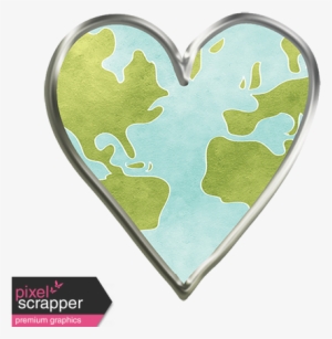 Globe Heart - Unshadowed - Recycling #4184211