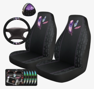 Auto Drive 5pc Purple Feather - Auto Drive 5 Piece Car Kit #4184920