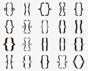 Bracket Icons Set Download Free Vector Art Stock - Bracket Vectors #4185046