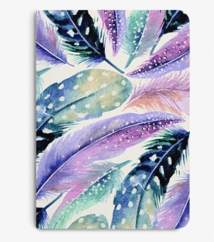 Dailyobjects Feathers In Purple A5 Notebook Plain Buy - Digital Artist Business Cards #4185211