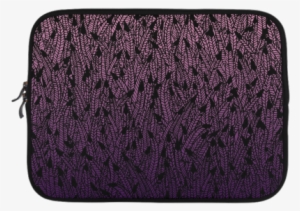 Pink Purple Ombre Feather Pattern Black Microsoft Surface #4185524