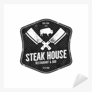 Autocolante Pixerstick Steak House Etiqueta Vintage - Alhambra #4185728