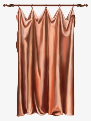 Pink Curtains - Transparent Orange Curtains Png #4186112