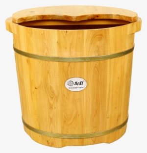 Shangtian Wooden Barrel 35cm High Cedar Wood Foot Bath - Plywood #4186264