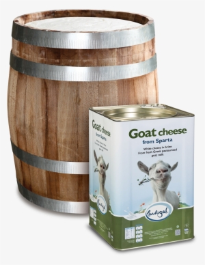Goat Cheese In Wooden Barrel Of 60kg - Milk Barrel Png #4186466