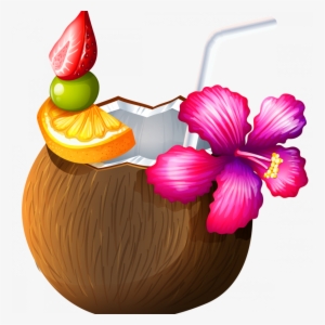 Coconut Cocktail Png Clipart Cocktail Coconut Water - Coconut Drink Clip Art #4186739