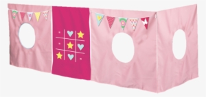 Play Curtain - Tictactoe - Stapelbed Milan Wit Gelakt - Bedtent & Opbergtas #4186830