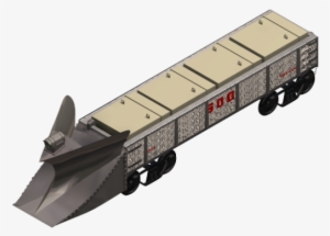 Train Snow Plow 3ds Max Model - Snowplow #4187265