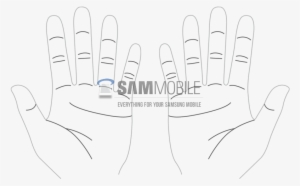 Samsung Detección De Huella Digital En Botón Home Smartphones - Line Art #4188361