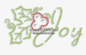 Cheering Christmas Joy Iron-on Rhinestone Transfer - Graphic Design #4188860