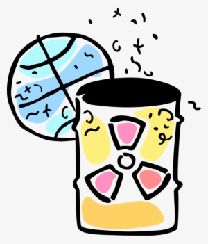 Vector Illustration Of Nuclear Industry Waste With - Clip Art #4189141